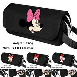 Disney Minnie Mouse astuccio borsa portapenne di grande capacità forniture cancelleria Kawaii School Pencil Bag per regalo per bambini