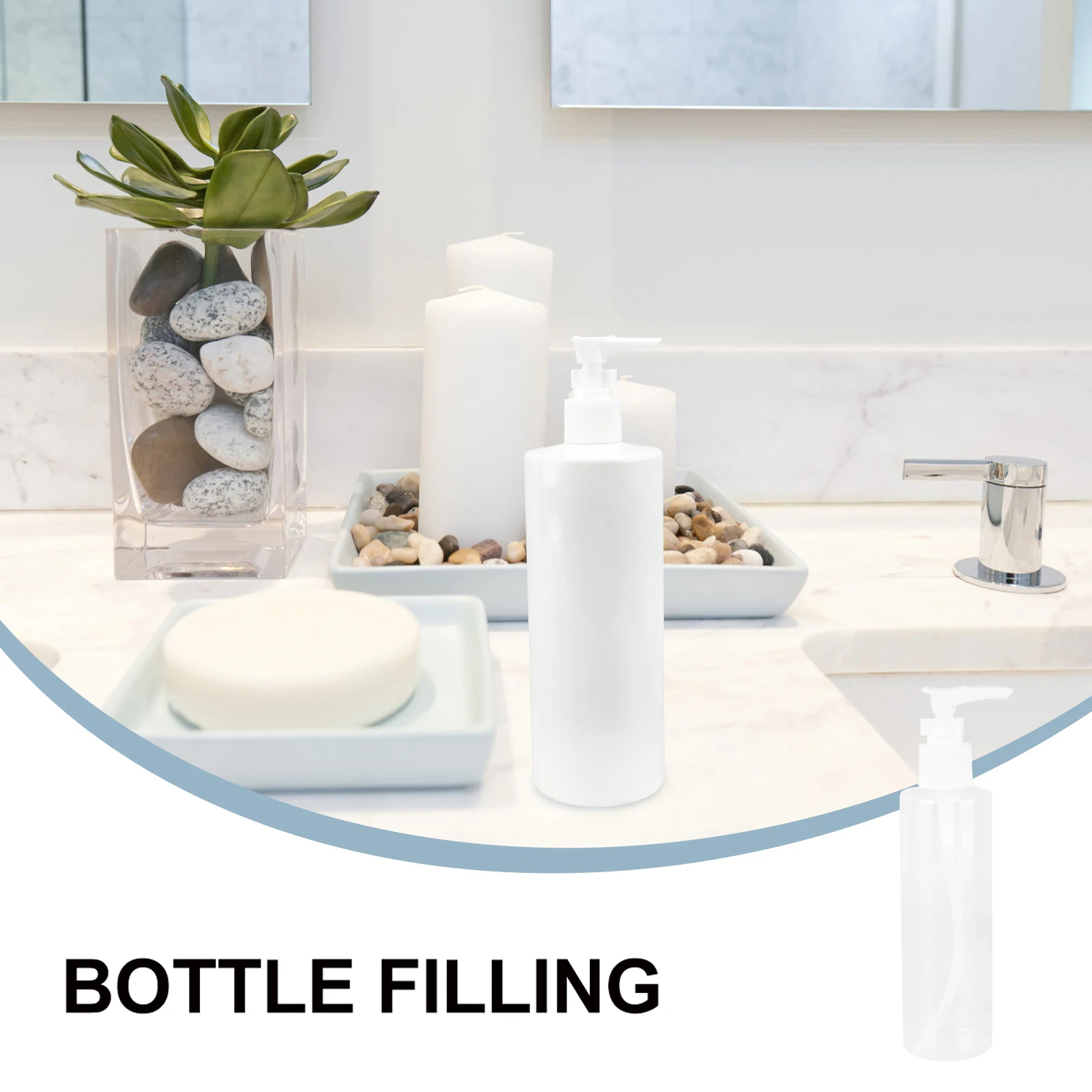 

2Pcs 500Ml Bathroom Plastic Bottle Lotion Container Empty Shampoo Holder Durable Leakproof