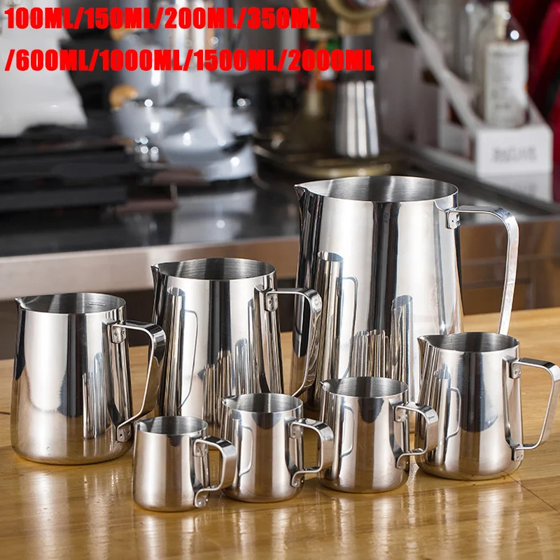 Stainless Steel Milk Frothing Pitcher Espresso Coffee Barista Craft Latte Cappuccino Milk Cream Cup Frothing Jug Pitcher