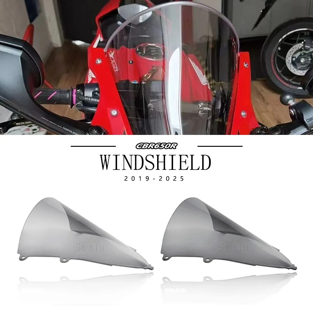 

Fit For Honda 2019 - 2025 CBR650R CBR 650R Motorcycle Accessories Windscreen Windshield Wind Screen 2020 2021
