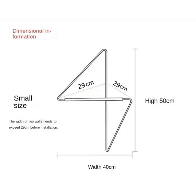 Corner Wooden Coat Rack, Hanger, Designer Style, 45x60cm