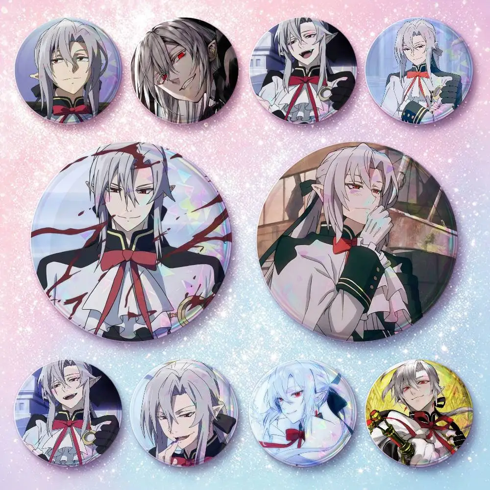 Ferid Bathory Anime Figure Badges 25 32 44 58 75 Mm Round Cosplay Pin Bag Decor Fans Collect Friends Gifts Brooch Souvenir
