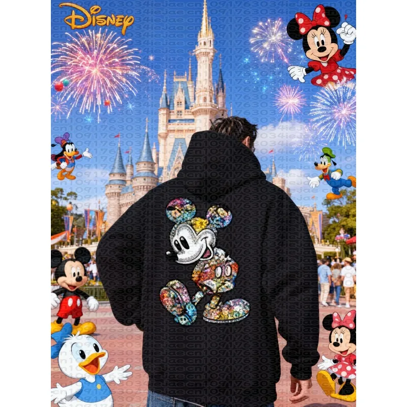 

Disney Mickey Mouse Men's Hoodie Autumn Winter Casual Unisex Pullover Sweatshirt Tracksuit Clothing Hoody Oversized Streetwear