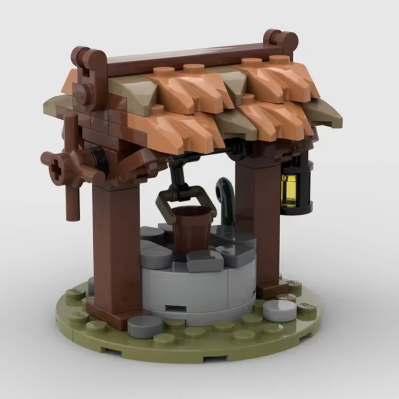

Medieval high-end market shelf architectural model. Creative DIY small component assembly set. Suitable as a holiday gift for al