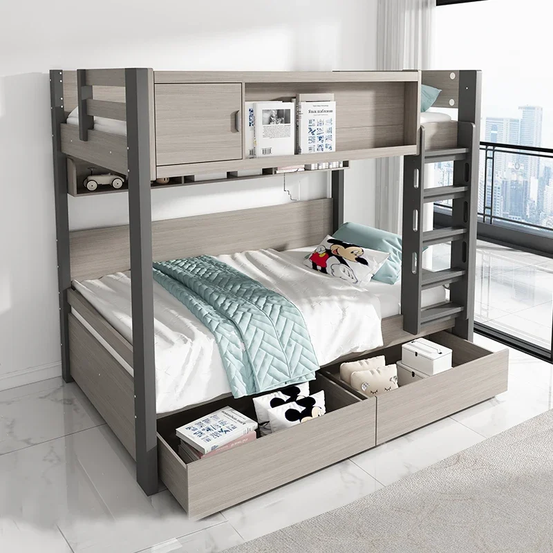 Bunk bed Boys two-layer mother-child  Split floor with the same width on and off the bed Adult multi-functional small apartment