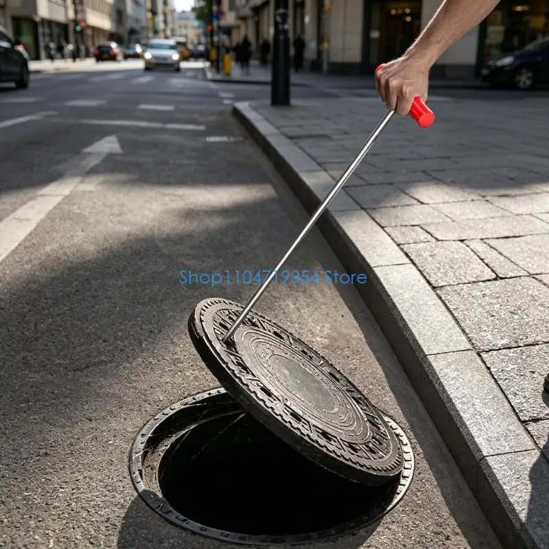 0XLD 8mm Thick Sewer Access Tool With Soft Touch Handle For Easy Lifting And Pulling