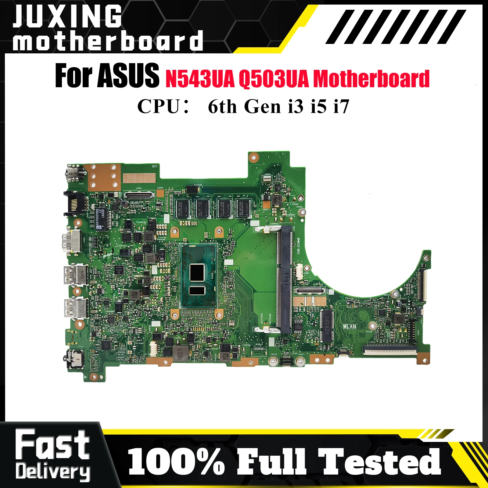 

Q503UA Материнская плата для ноутбука ASUS VivoBook Q503UA N543UA Q503U Материнская плата для ноутбука с процессором i3 i5 i7 100% тест ОК быстрая доставка