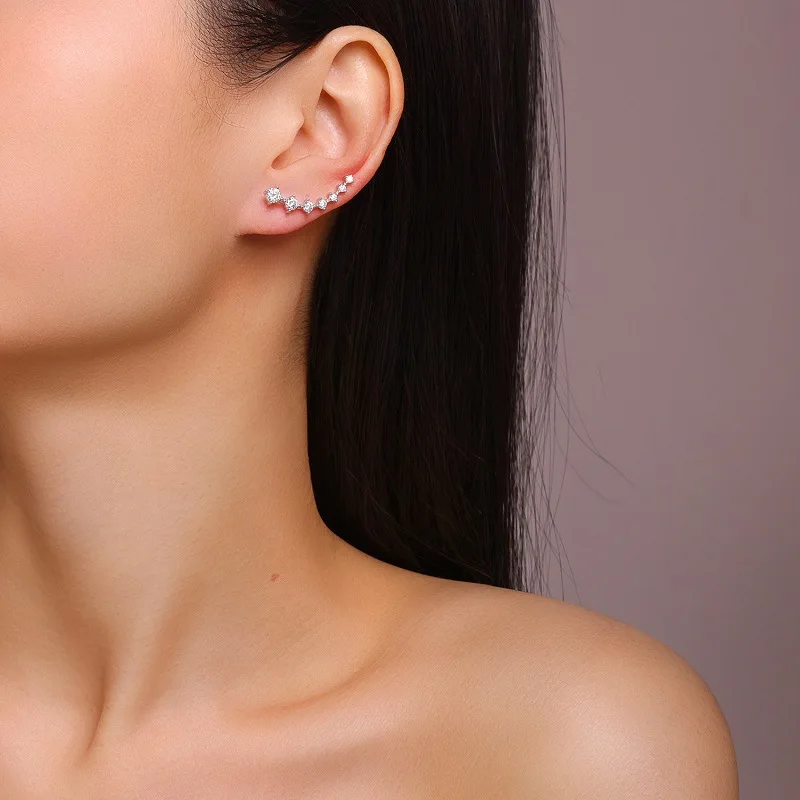 SONGYUN Brand Jewelry 925 Sterling Silver Earrings Moissanite Diamond Huggie Party Ladies 18K Real Gold Plated SYT Patent Earrin