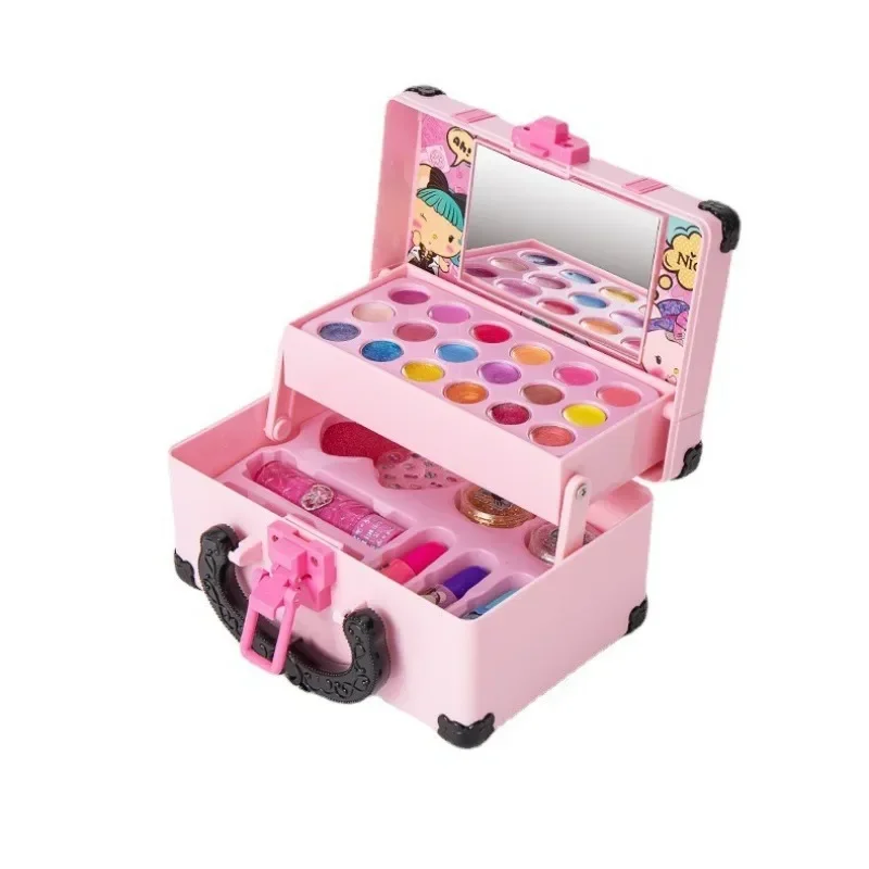 女の子のための安全な化粧玩具,アイシャドウ,無毒の美容セット,プリンセス化粧品,洗えるメイク,誕生日プレゼント,ファッショナブル