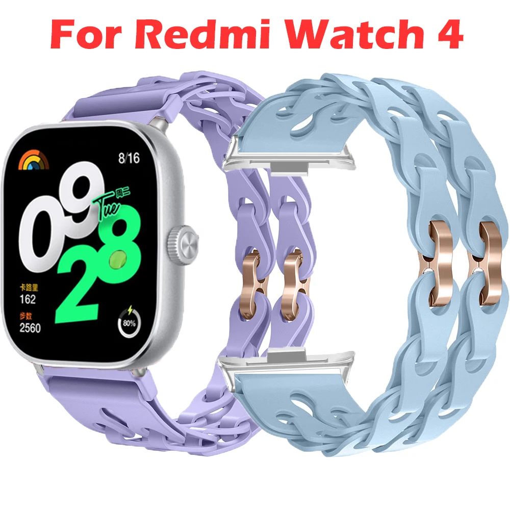 Hollow Out Silicone Strap For Redmi Watch 4 Colorful Bracelet Watchband For Xiaomi Redmi Watch 4 Wristband Correa Accessories