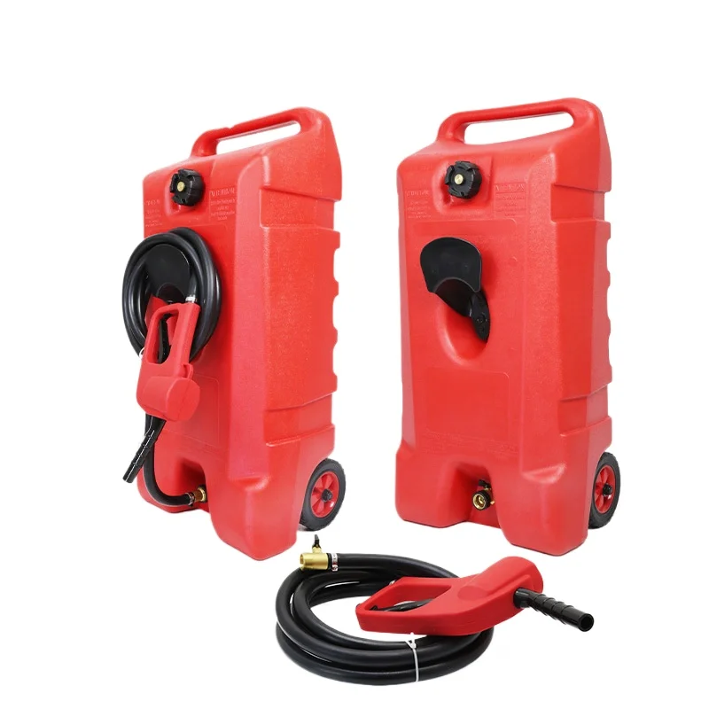 Outboard roller fuel tank Large capacity external oil drum, fishing boat engine Portable wheels plus drum