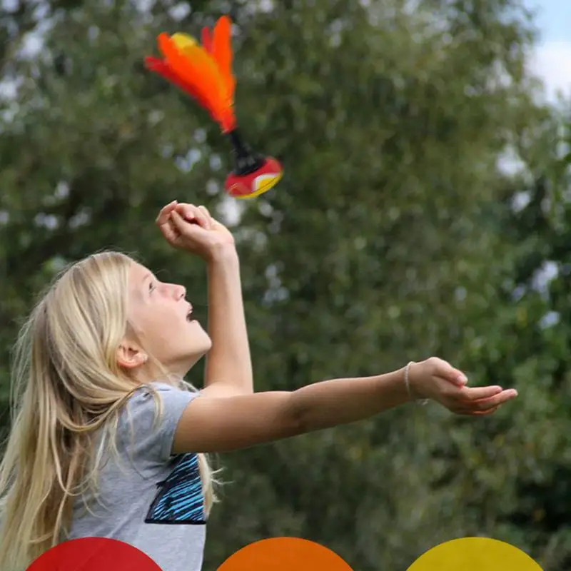 Beach Shuttlecocks Feather Kicking Shuttlecock Training Aid Hand Kick Shuttlecock Garden Game For Kids Teens Boys Adults And