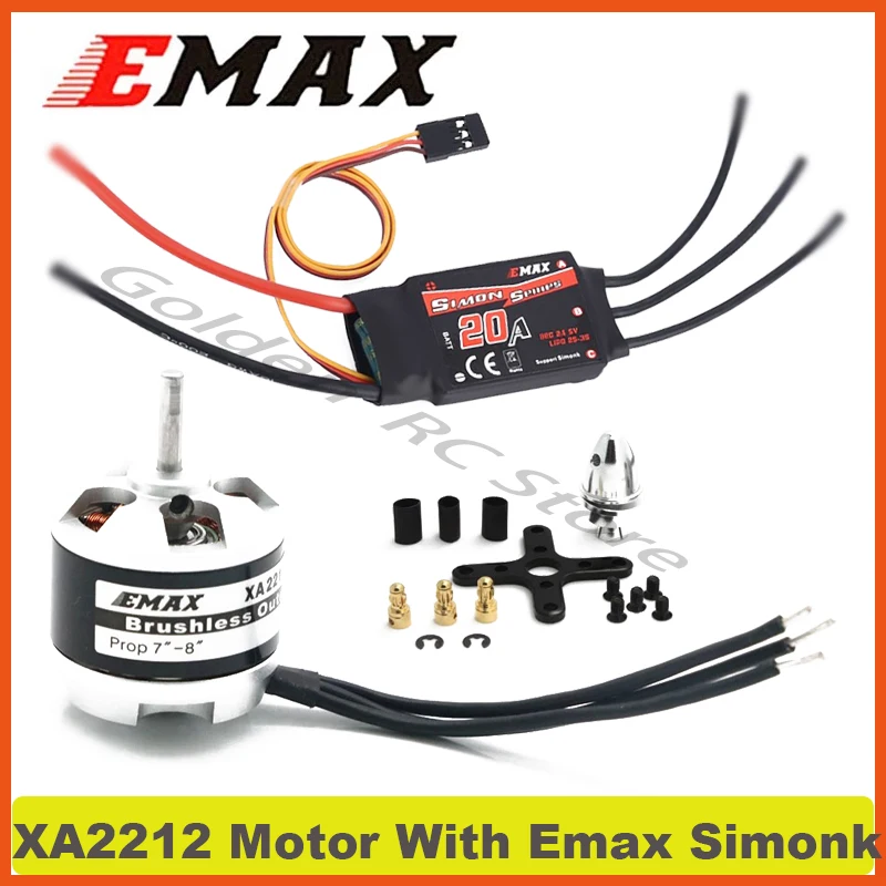 

EMAX XA2212 KV820 / KV980 / KV1400 Brushless Motor With Emax Simonk 20A ESC 1045 props for F450 F550 RC Quadcopter