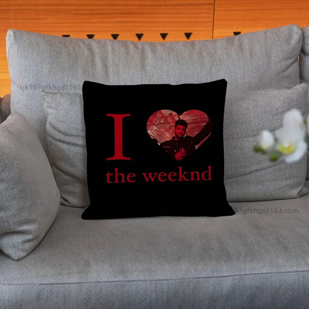 Funda de almohada Singer T-The Weeknd, funda de almohada antipolvo con cremallera Invisible, funda de cojín de sofá de felpa corta y sedosa