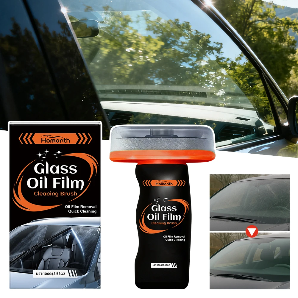 Auto Glass Cleaner For Stubborn Stains Designed For Windshields & Rearview Mirrors. Safe Driving In All-weather Conditions