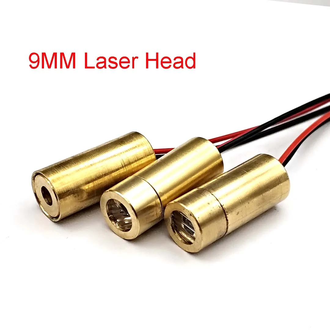 Cabeça de laser 650nm 9mm 3V 50mW Módulo de diodo cruzado laser Cabeça de cobre vermelho 5MW