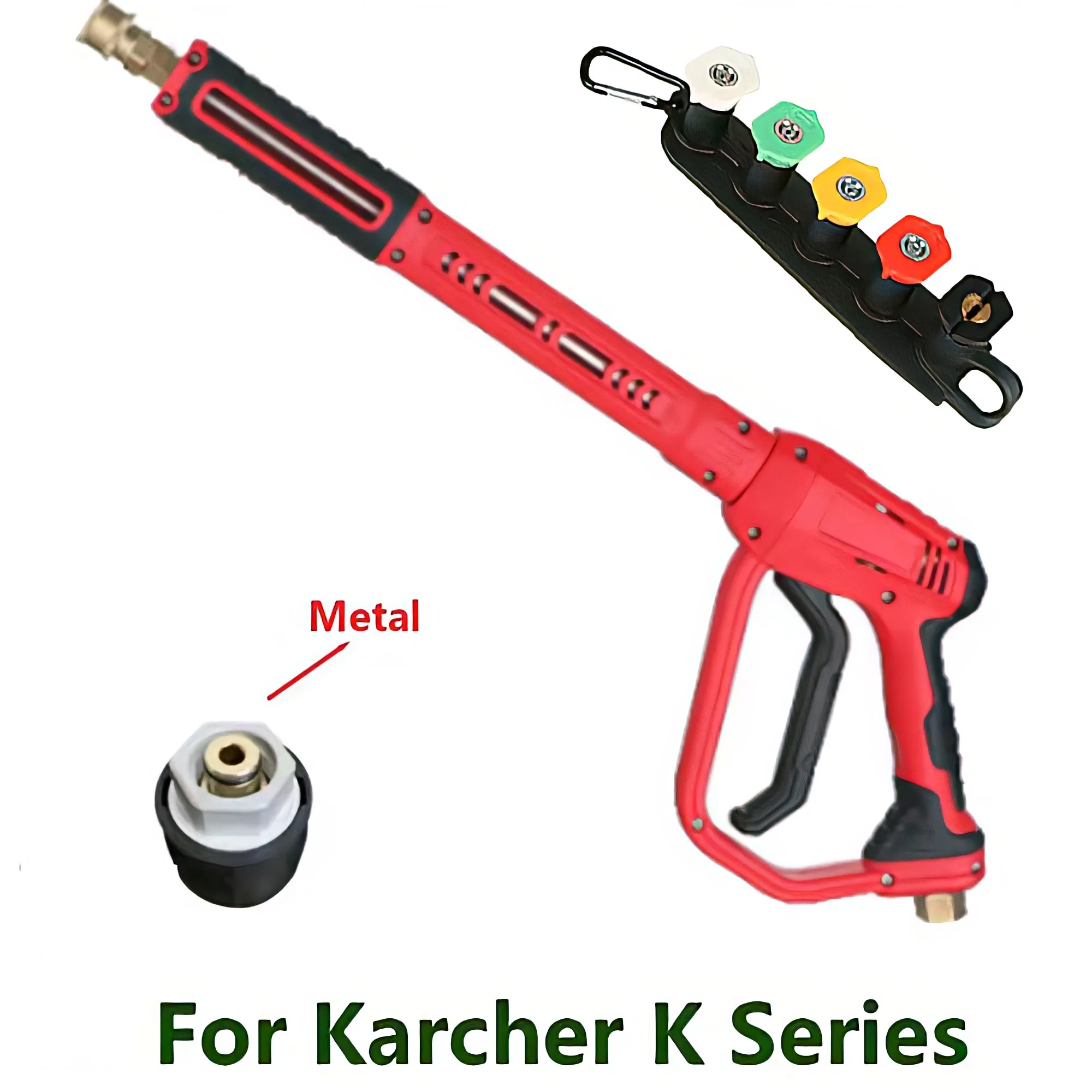 

High Pressure Water Gun For Karcher K Series Car Washer With Quick Connect Nozzles And Extension Wand