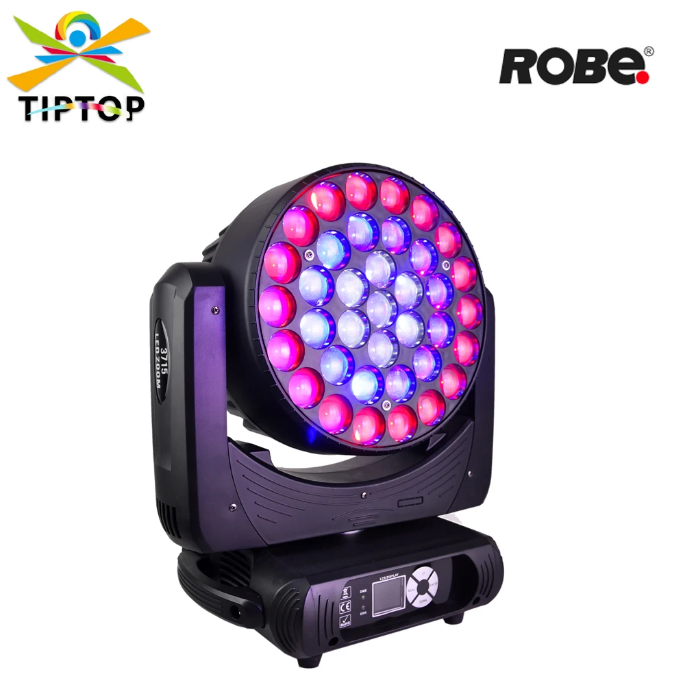 TIPTOP 37x25W Led Zoom Moving Head Light Tyanshine RGBW 4IN1 Led 2.8°- 55 ° Degree Spot Wash 2IN1 Power Con Pixel Control