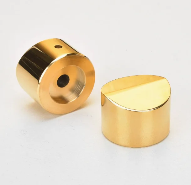 2pcs 30-45mm high gloss gold stainless steel knob potentiometer knob