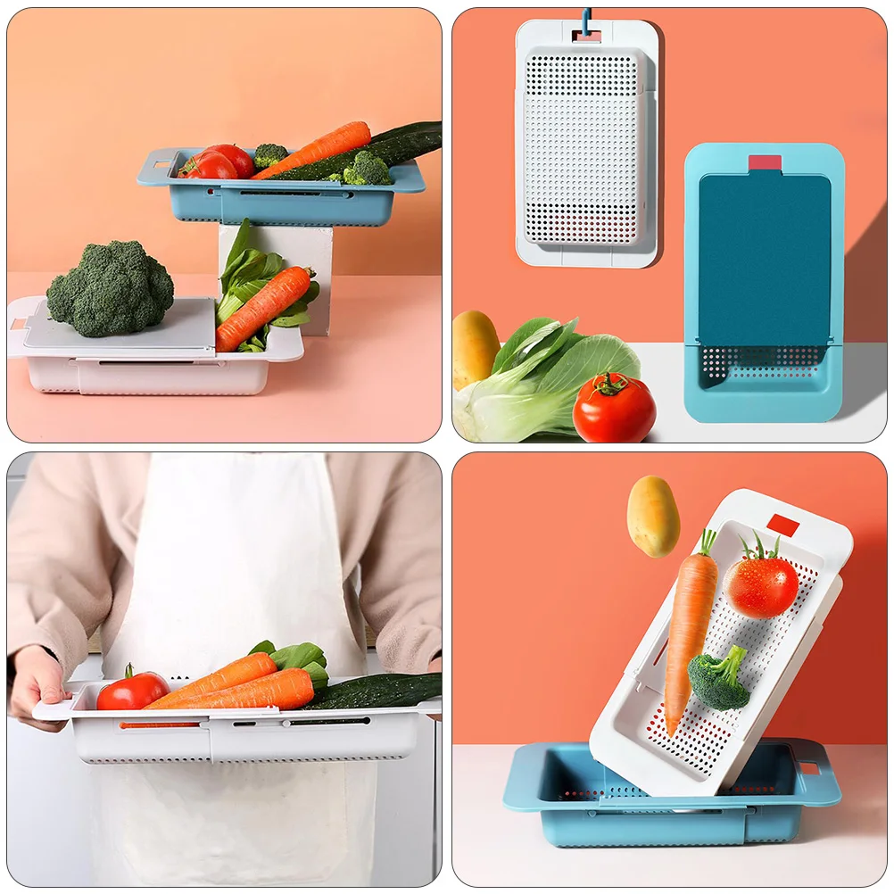 

Retractable Drain Basket Kitchen Vegetable Drying Storage Basket Home Food Containers Filter Strainer Fruit Veggie Washing Tool