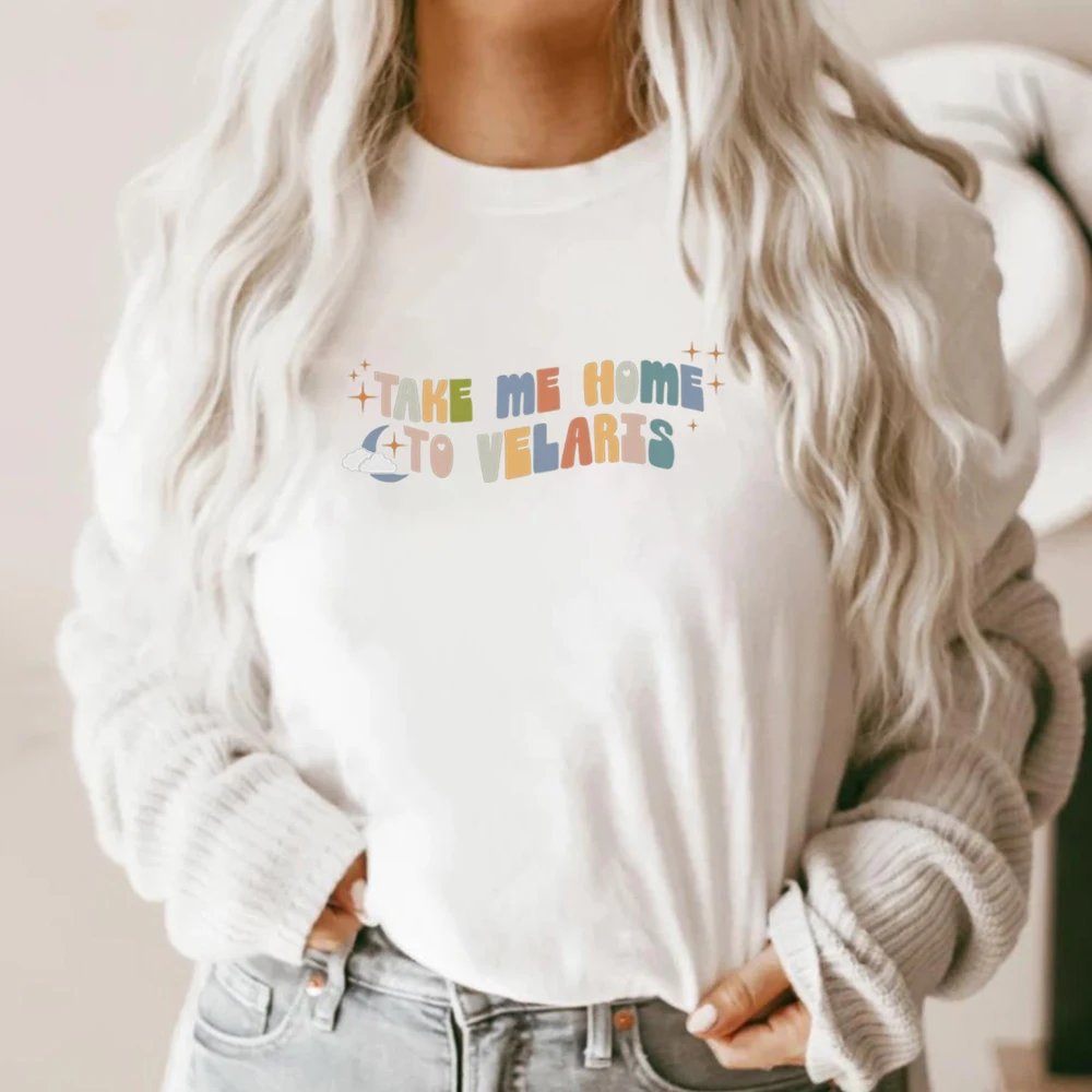 

Рубашка с коротким рукавом Take Me Home To Velaris, футболка Сара J Maas, ACOTAR Merch ToG Feyre Bookish Gift ACOSF Bookish City of Starlight