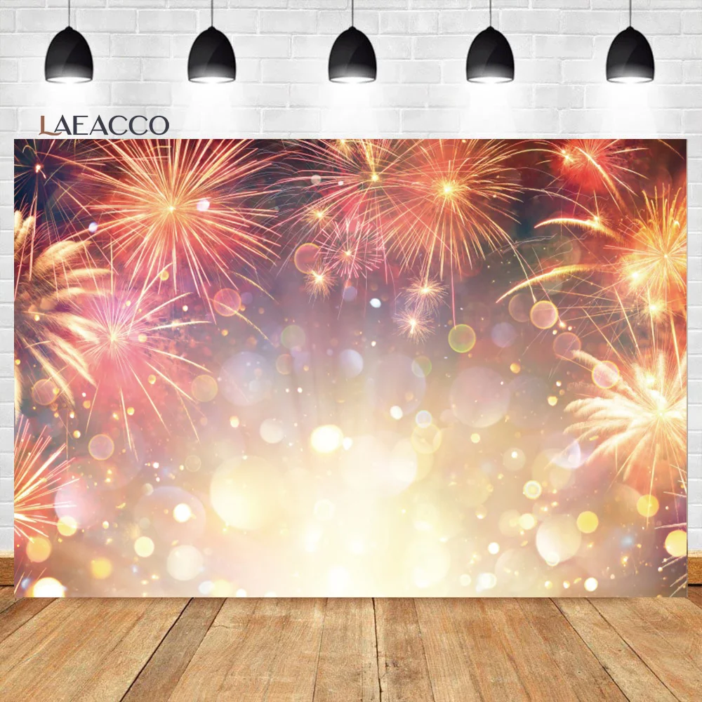 

Laeacco Colorful Firework Background Merry Christmas Happy New Year Festival Party Decor Kid Adult Portrait Photography Backdrop