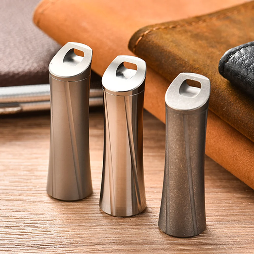 

TISUR titanium alloy pill holder, mini waterproof and moisture-proof, sealed cabin, outdoor portable storage, medicine box