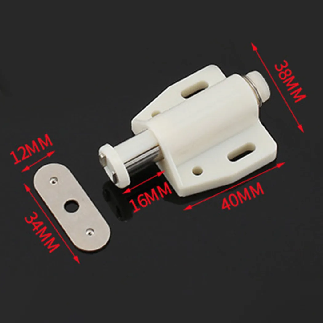 4Pcs Single Magnetic Pressure Push To Open Touch Latch Cabinet Cupboard Doors Wardrobes Bathroom Cupboard Catches Latch