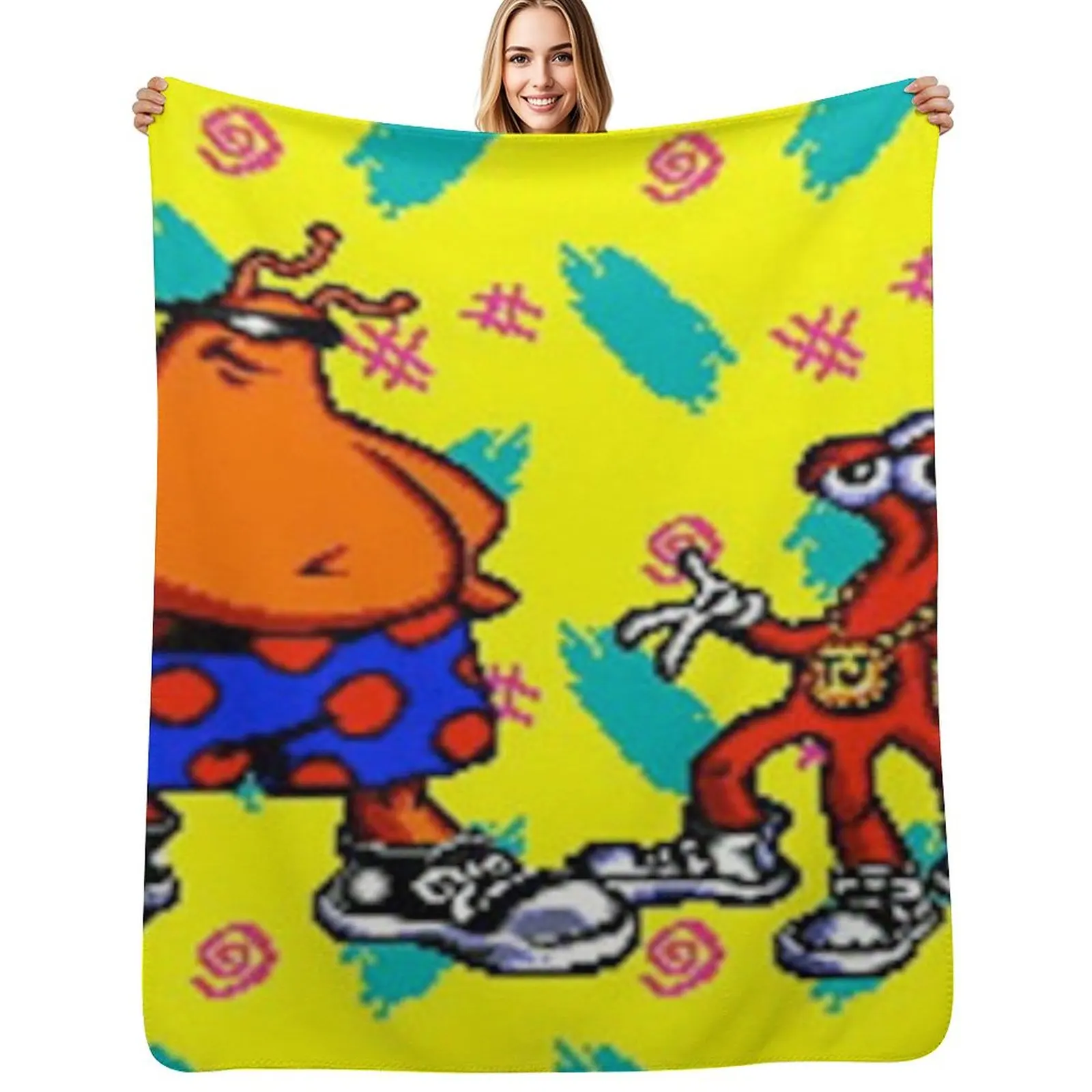 

Toejam and Earl Throw Blanket Multi Purpose Soft Warm Blanket for Home Travel