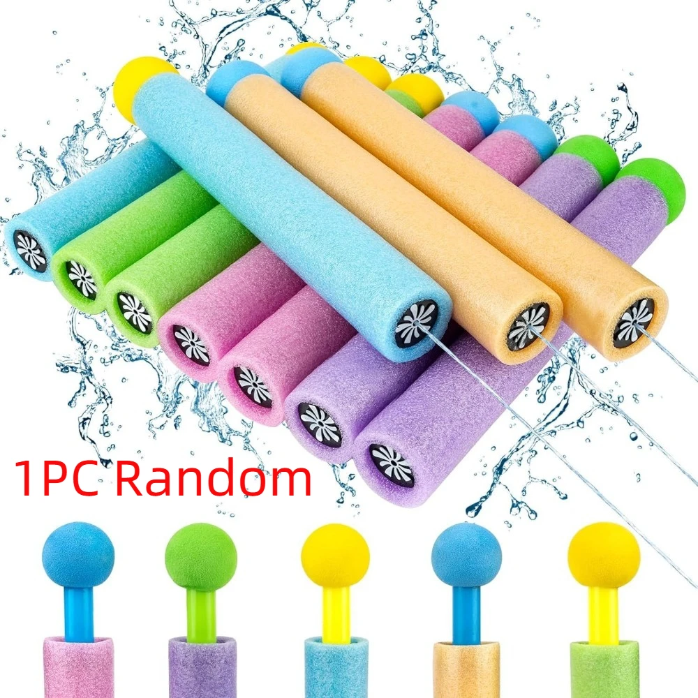 Creative Foam Splashing Spray Water Water Squirter Straight Tube Swimming Pool Pull Type Water Play Summer