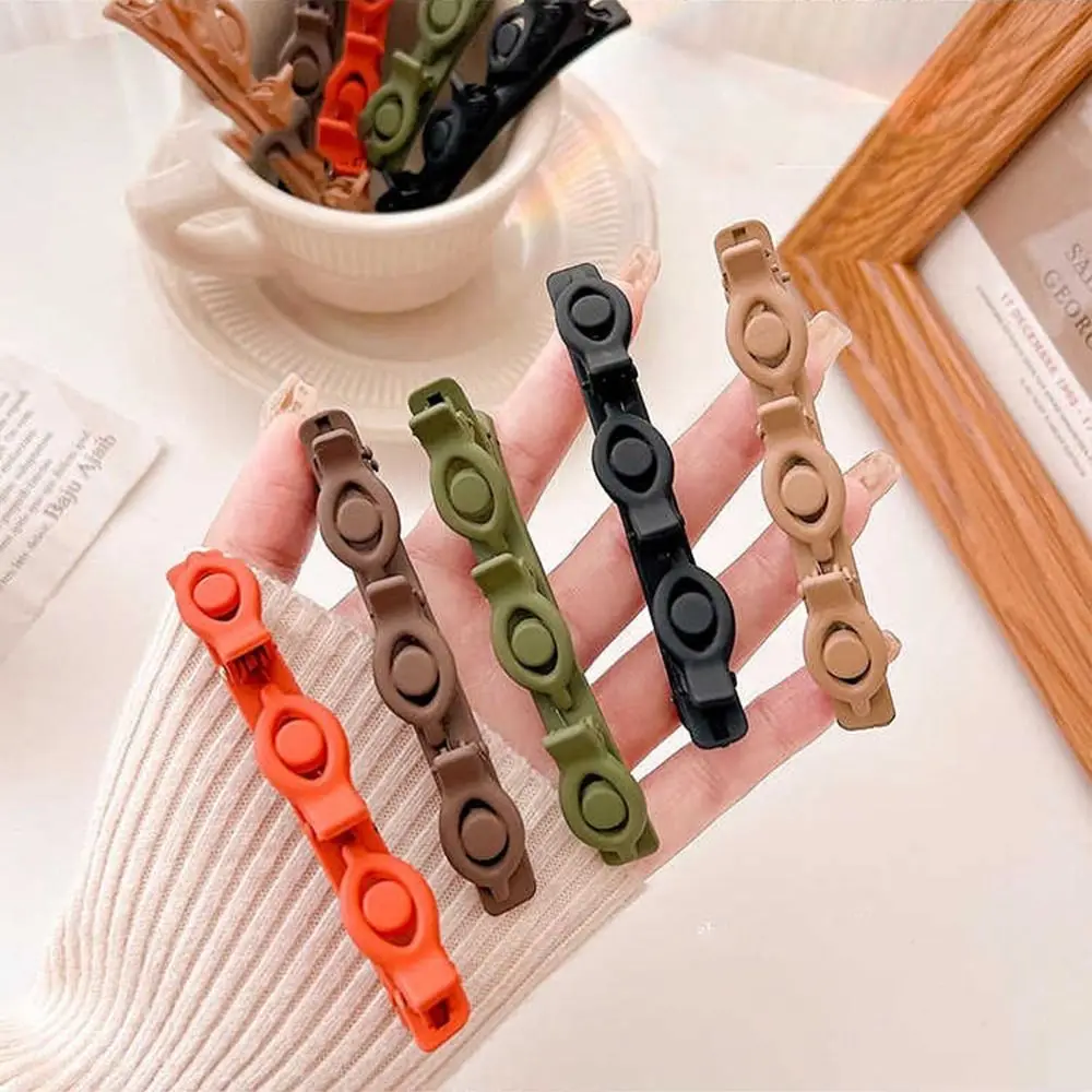Elegant Side Barrettes Braided Hair Clip Korean Style Hairpin Duckbill Clip Plastic Headwear Bangs Clip Daily