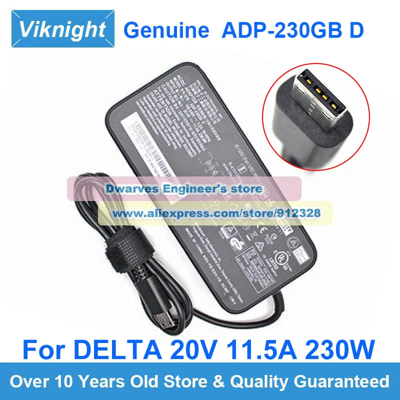 Genuine 20V 11.5A 230W ADP-230GB D AC Adapter For MSI MS-1541 GE66 DRAGONSHIELD-10SE-657RU Gaming Laptop Power Supply