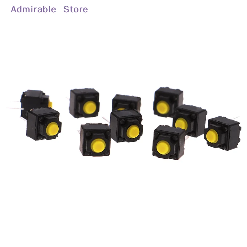 w10pcs Mute Button 6*6*7.3mm Silent Switch Micro Mouse Button Switch