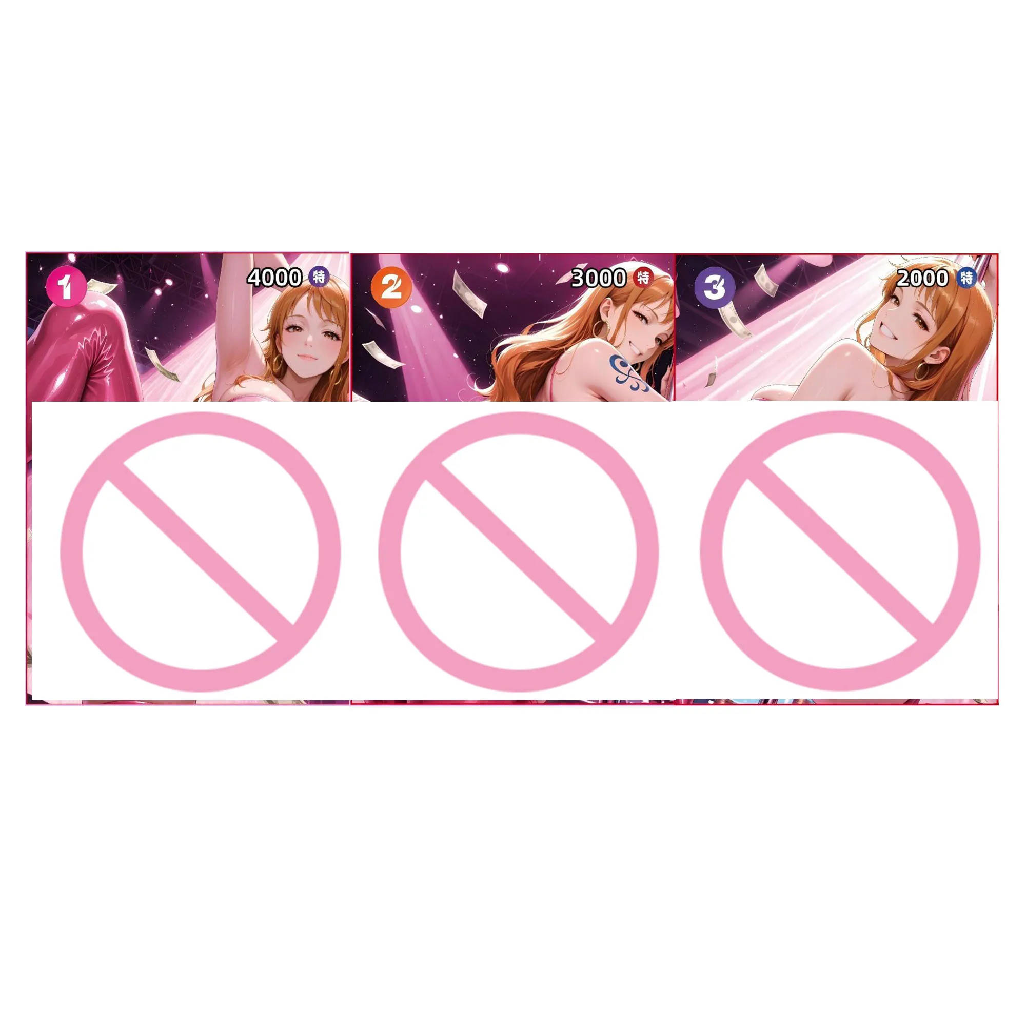 

Набор из 3-х карт Nami для самостоятельного изготовления, коллекционные карты One Piece для Pole Dance, с эффектом преломления света, цветные, с блеском, OPCG, аниме-карты Nami, подарочные игрушки