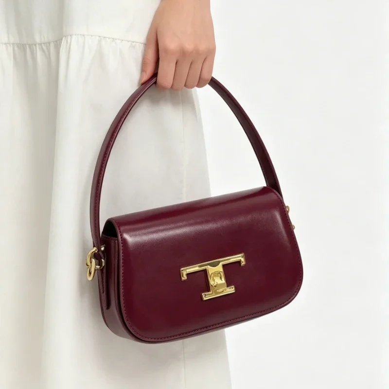 Textured Leather Diaper Bag Original Retro Satchel For Women Handbag Square Crossbody Shoulder Designer