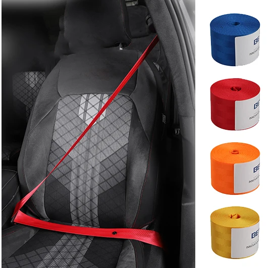 3.8M Universal 48MM Car Seat Safety Belt Strengthen Seat Belt Modified Harness Strap Auto Interior Accessories