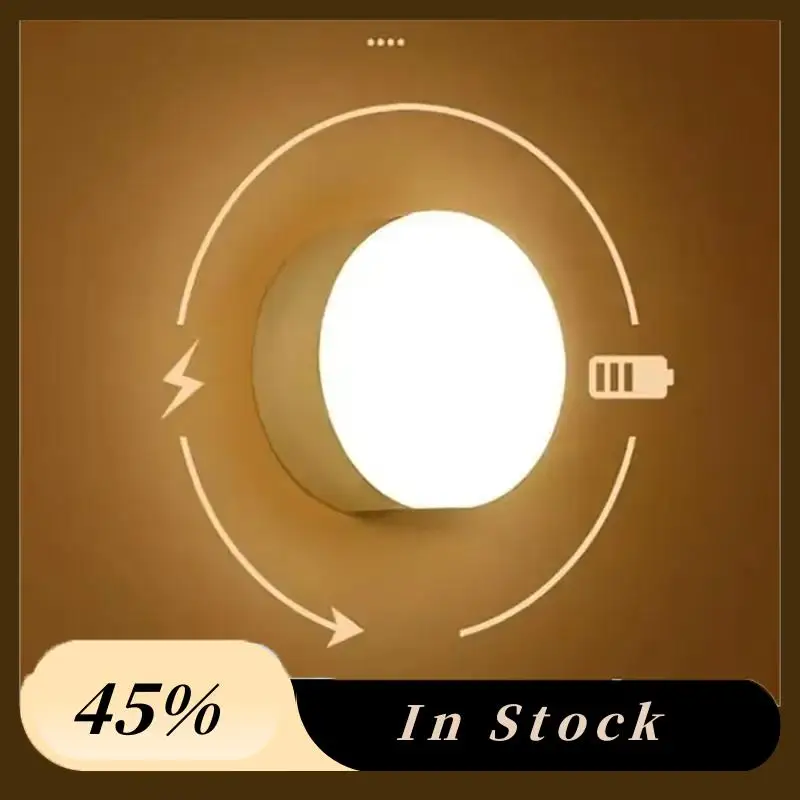 

A60Z Top Wireless Round Night Light For Bedroom Decoration Staircase Wardrobe Lighting Motion Sensor Light
