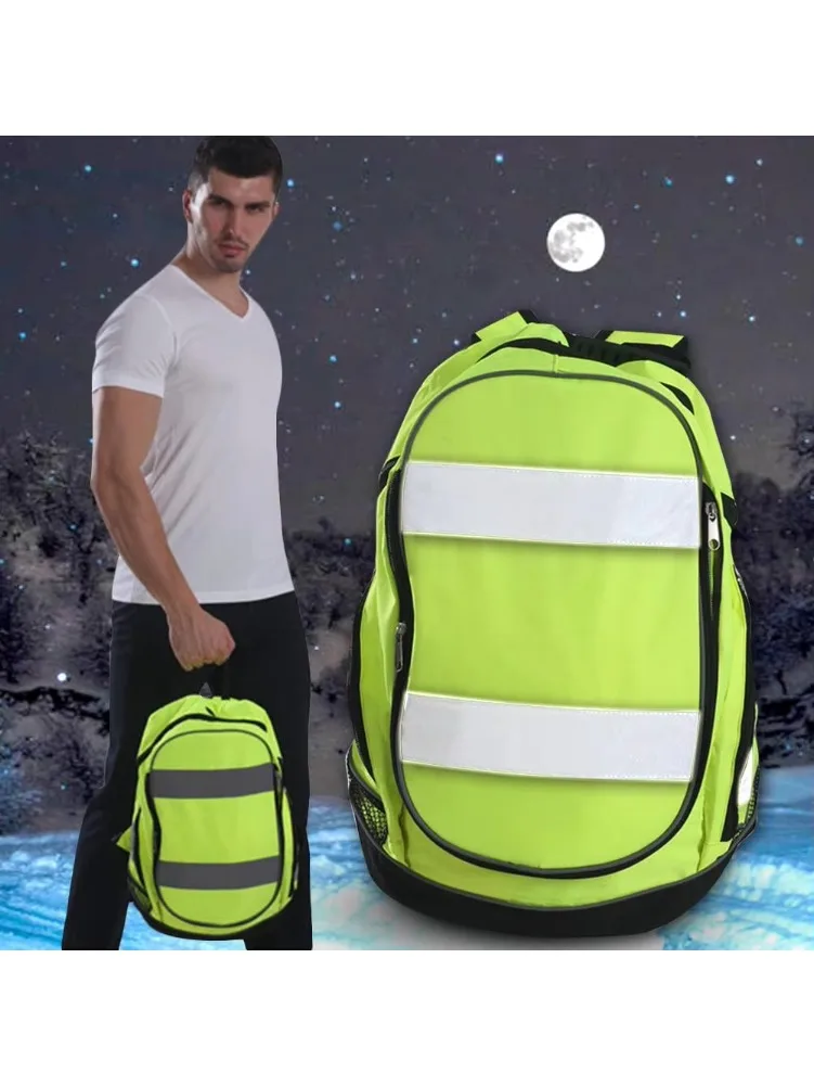 AliExpress NONE Night Riding Reflective Luminous Safety Backpack Low Resistant Outdoor Sports Cycling High Visibility Reflective Bag Rain Cover