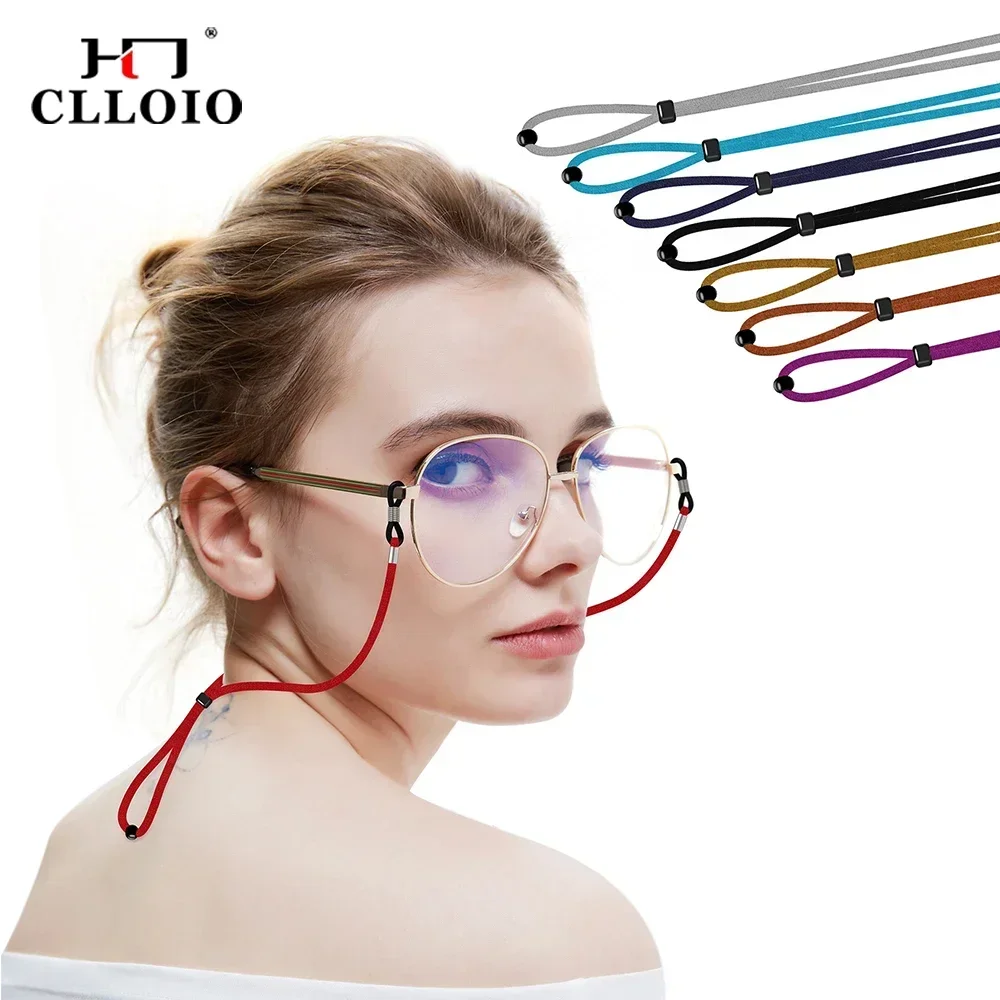 1PC Fashion New Design Elasticity Anti-Slip Rope Sunglasses Lanyard Leather Strap Glasses Chain Cord Reading Glasses Decoration