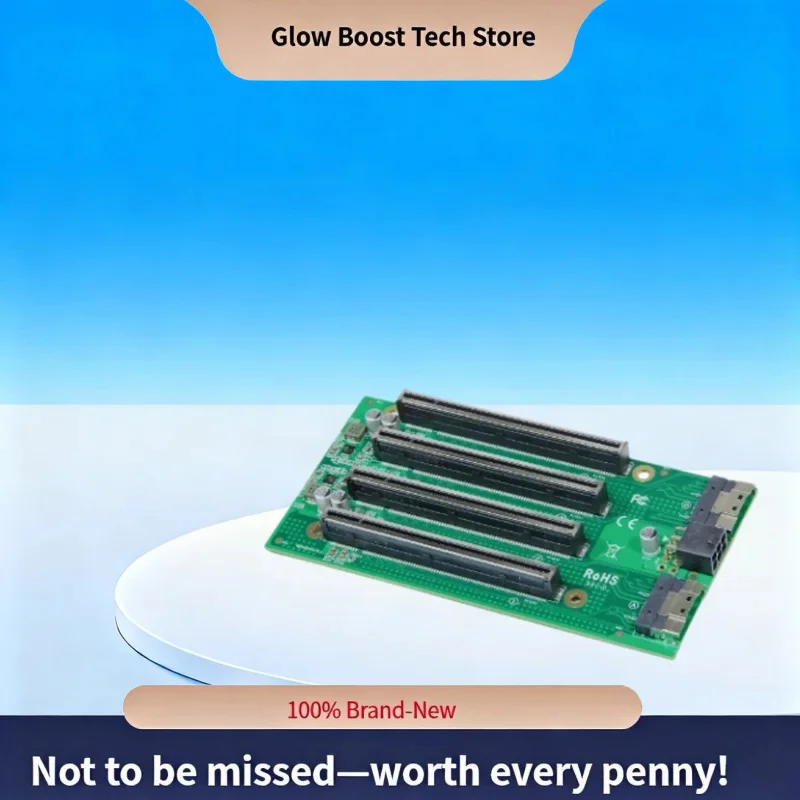 

Glow D7Yc Sff-8654 to Pcie Converter Supports Sff-8654 8I to Pcie X16 Gen4.0 Interface Conversion Card Adapter.