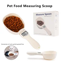 Cuchara báscula LCD de precisión para comida de gatos y perros