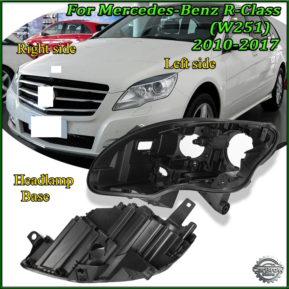 Carcasa Trasera de Faro para Mercedes-Benz Clase R (W251) 2009 10 11 12 13 14 15 16 2017, Base de Faro, Carcasa Trasera de Faro