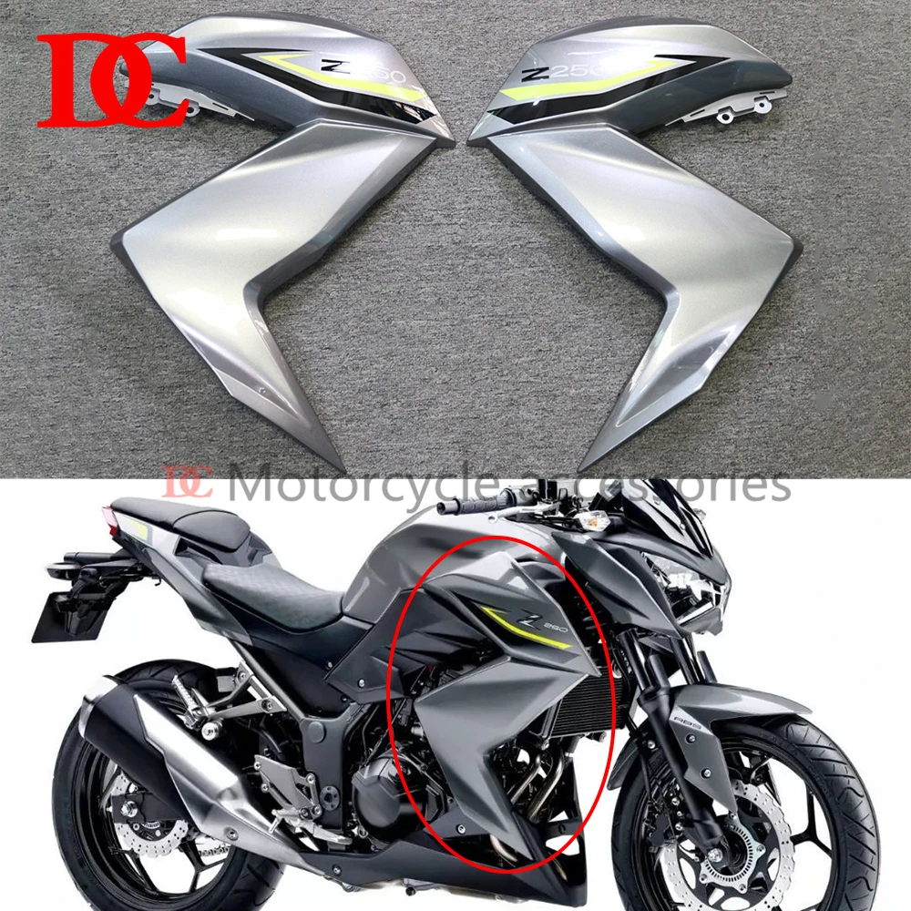 Front Upper Side Panel Fairing Body Shell Water Tank Side Shield Cover For Z250 Z300 2013 2014 2015 2016 2017 2018