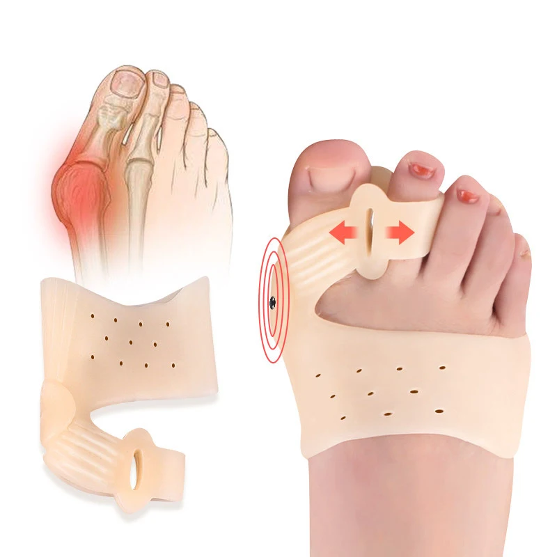 1Pair Big Bone Orthopedic Bunion Toe Separator Hallux Valgus Foot Care Correction Pedicure Braces Toes Separator