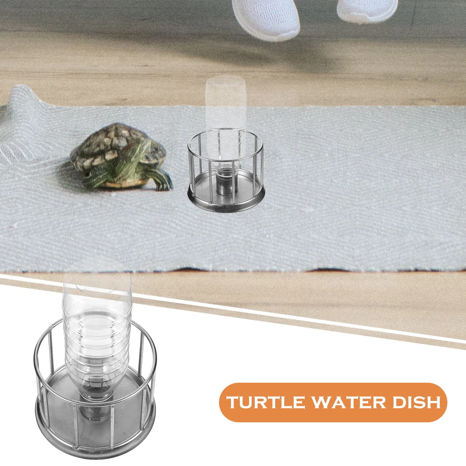 

Mini Water Feeding Tray Lizard Dish Small Food for Tortoise Turtle Feeder Pet Bowls and Aquarium Dispenser