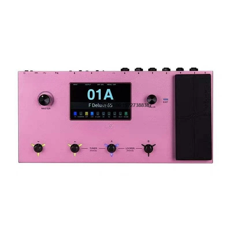 FX-200 Electric Guitar Effects Unit with Touchscreen Interface Speaker Made in Hunan Metal & Plastics