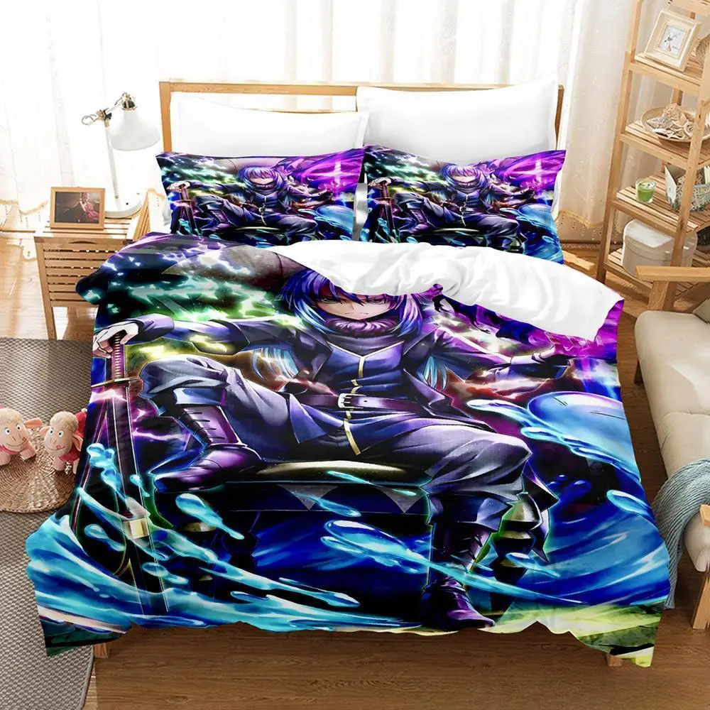 New Rimuru Tempest Bedding Set Single Twin Full Queen King Size Bed Set Adult Kid Bedroom Duvet cover Sets 3D Print Anime Kawaii