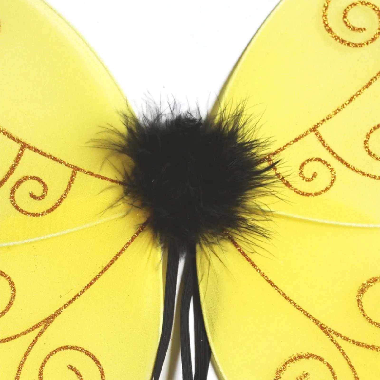 HEZIOWYUN Halloween Bee Wing 2-delige outfit Fantasy Party Cosplay Wings hoofdband Set voor kinderfeestaccessoires