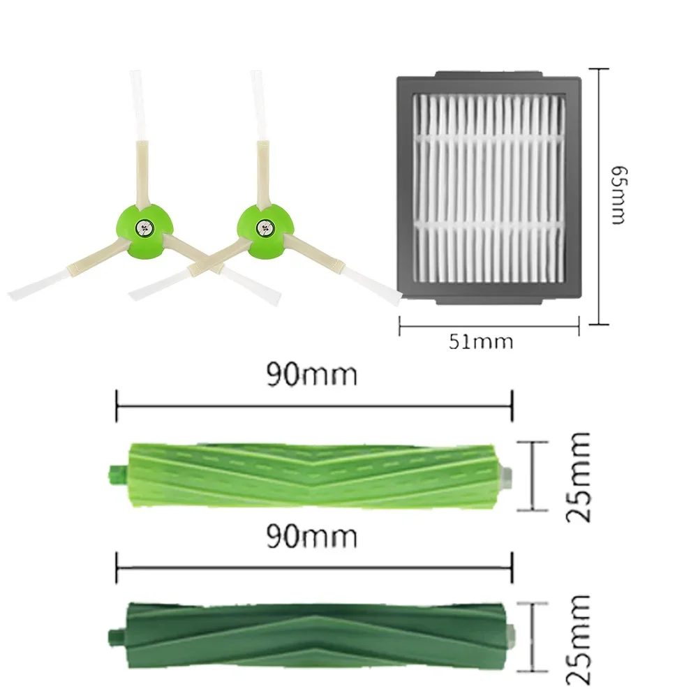 Роликовая щетка, фильтр, боковая щетка для iRobot Roomba i7 i7 + / i7 Plus E5 E6 E7, запчасти для пылесоса