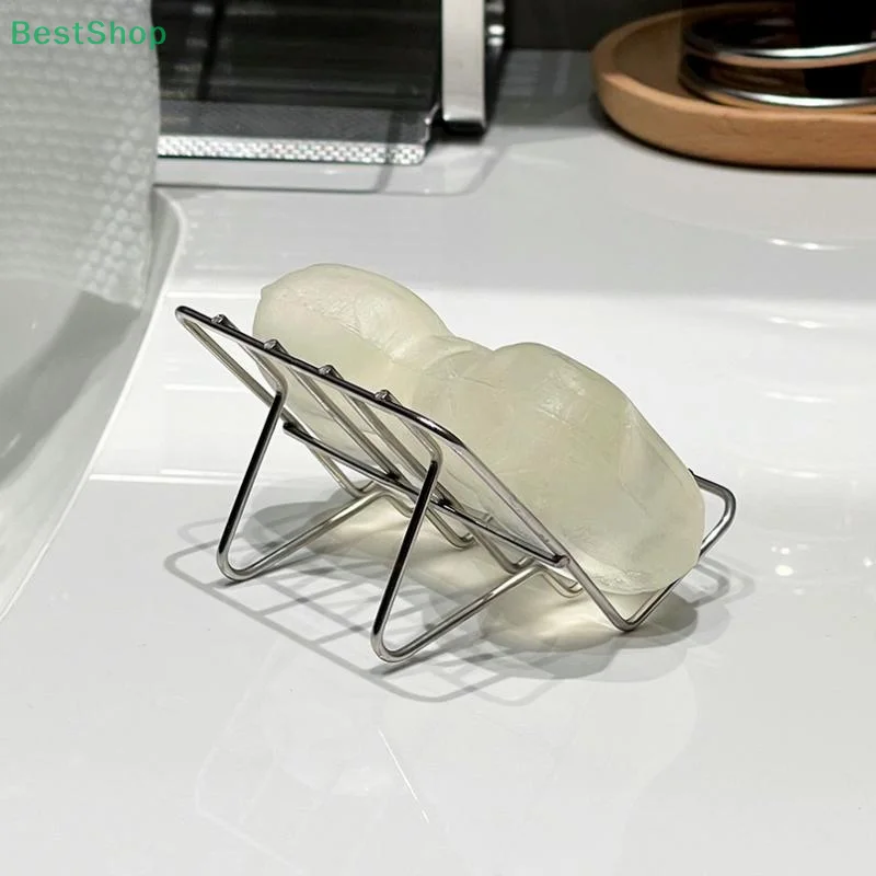 1Pcs Stainless Steel Laundry Soap Shelf Kitchen Dish Rack Household Draining Countertop Basin Soap Holder Bathroom Accessories